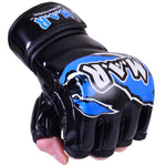 MAR-234F | Blue MMA Gloves Fingerless Combat Gloves with Thumb Design