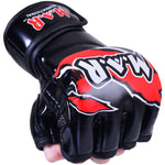 MAR-234E | Red MMA Gloves Fingerless Combat Gloves with Thumb Design