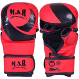 MAR-233D-N | Matte Red/Black MAYA Leather Amateur  MMA Gloves