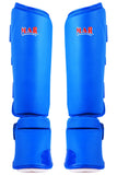 MAR-193C | Foam Padded Blue Shin & Instep Guards