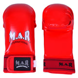 MAR-142F | Red Karate Gloves w/ Arched Moulded Padding