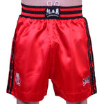 MAR-101A | Red Boxing Shorts w/ Black Stripes