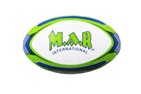 MAR-436F | Green & Blue Rugby Training Ball - Size 4