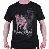 MAR-084K | Black Round-Neck Muay-Thai T-Shirt