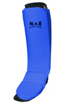 MAR-172D | Blue MMA Elasticated Fabric Shin & Instep Guard