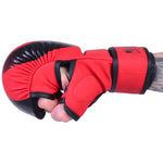 MAR-233D-N | Matte Red/Black MAYA Leather Amateur  MMA Gloves