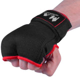 MAR-119A | Black Hand Wrap Mitts w/ Padded Knuckles