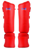 MAR-193A | Foam Padded Red Shin & Instep Guards