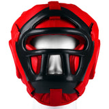 MAR-134A | Red Head Guard w/ Grill Mask For Training