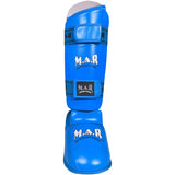 MAR-193G | Foam Padded Blue Shin & Instep Guards