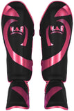 MAR-148I | Black & Pink Kickboxing/Thai Boxing Shin & Instep Guards