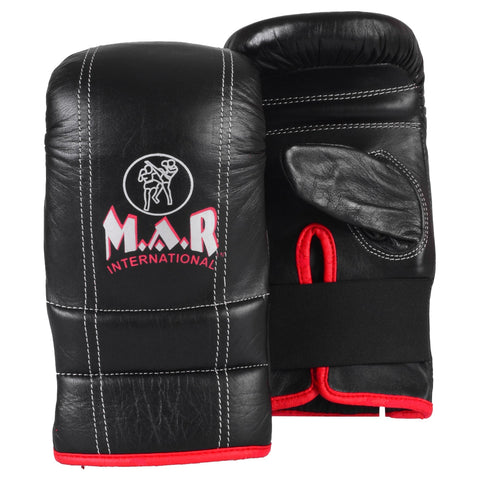 MAR-137 | Black Double Ribbed Bag Gloves For Pro Training