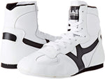 MAR-295A | White Wrestling Shoes w/ Black Outlines