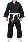 MAR-026B | Mediumweight Black Judo Uniform For Intermediate Students + FREE BELT