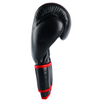 MAR-178 | Black Kids Kickboxing & Boxing Gloves w/ Red Stripes for Kids