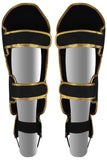 MAR-148G | Black & Gold Kickboxing/Thai Boxing Shin & Instep Guards