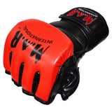 MAR-234B Black/Red Synthetic Leather MMA Gloves