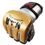 MAR-234D Gold/Silver Synthetic Leather MMA Gloves