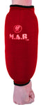 MAR-169C | Red Elasticated Fabric Arm Guard For Arm Protection