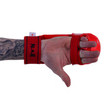 MAR-142F | Red Karate Gloves w/ Arched Moulded Padding