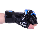 MAR-234F | Blue MMA Gloves Fingerless Combat Gloves with Thumb Design