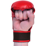 MAR-142B | Red Karate Gloves w/ Moulded Padding