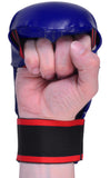 MAR-142AA | Navy-Blue Karate Gloves w/ Moulded Padding