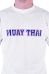 MAR-084B | White Round-Neck Muay Thai T-Shirt (OD)