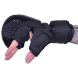 MAR-233C-N | Matte Black/Black  MAYA Leather Amateur  MMA Gloves