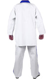 MAR-007 | White Karate & Freestyle Uniform w/ Blue Trim (8oz Fabric)