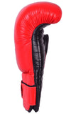 MAR-140 | Genuine Leather Red & Black Coaching/Training Mitts (One Size)