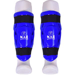 MAR-166C | Blue Dipped Foam Double Layer Shin Guard