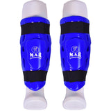 MAR-166C | Blue Dipped Foam Double Layer Shin Guard