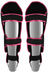 MAR-148I | Black & Pink Kickboxing/Thai Boxing Shin & Instep Guards