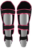 MAR-148I | Black & Pink Kickboxing/Thai Boxing Shin & Instep Guards