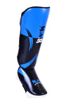 MAR-148J | Blue Shin & Instep Guards Lightweight Microfiber Leather Pads