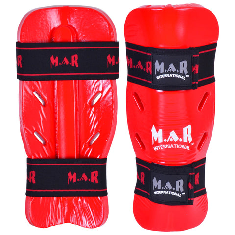 MAR-162A | Red Dipped Foam Martial Arts Shin Guard