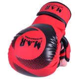 MAR-233D-N | Matte Red/Black MAYA Leather Amateur  MMA Gloves