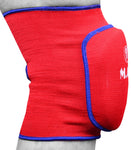 MAR-174C | Red Elasticated Fabric Knee Pads