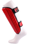 MAR-190A | Red Shin Guards w/ Foam Padding