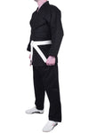 MAR-026B | Mediumweight Black Judo Uniform For Intermediate Students + FREE BELT