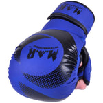 MAR-233F-N | Matte Blue/Black MAYA Leather Amateur MMA Gloves