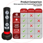 MAR-260B | Freestanding Heavy Duty X-Large 180cm Tall Punching Bag with Scoring Zones