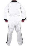 MAR-006 | White Karate & Freestyle Uniform w/ Black Trim (8oz Fabric)