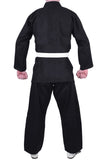 MAR-024B | Lightweight Black Judo/Jiu-Jitsu Uniform for Beginner Students + FREE BELT