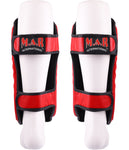 MAR-190A | Red Shin Guards w/ Foam Padding