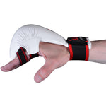 MAR-142C | White Karate Gloves w/ Moulded Padding