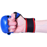 MAR-143A | Blue Karate Gloves w/ Padded Thumb