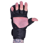 MAR-233C-N | Matte Black/Black  MAYA Leather Amateur  MMA Gloves