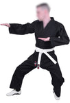 MAR-026B | Mediumweight Black Judo Uniform For Intermediate Students + FREE BELT